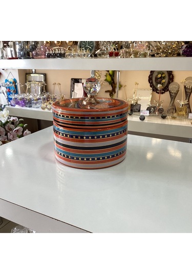 Dekoratif Renkli Küp 17 Cm