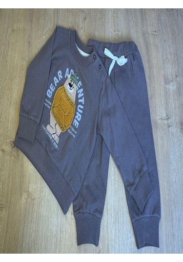 2'li Bebek Çocuk 2 İplik Takım-718 Kahverengi