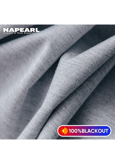 Krem 1 Adet Napearl % 100% Karartma Düz Renk Keten Yatak Odası Pencere Perdesi Modern Halka Tipi Perdeler Oturma Odası Perdesi Ev Dekor İçin W100cm X L200cm Krem