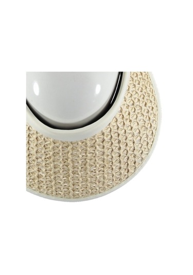 Uv Korumalı 50 Faktör Kadın Hasır Vizör Şapka Örgü Tasarım Vizör Ekru