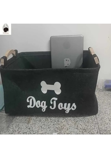 Mufunye Evcil Hayvan Oyuncak Saklama Kare Sepeti, Keçe Malzeme Ve Yüksek Kapasite