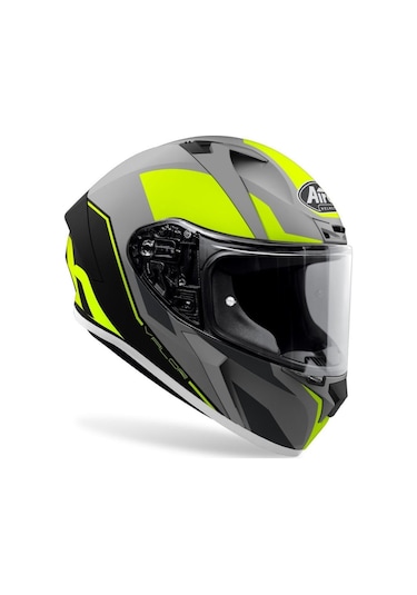 Airoh Valor Wings Kapalı Motosiklet Kaskı Neon Sarı Gri