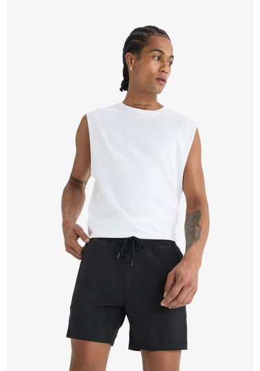 DeFactoFit Sporcu Baskılı Esnek Dokulu Kısa Boy Deniz Şortu B5952AX25HSBK81