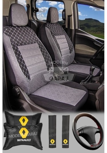 Renault R12 Toros Fitilli Koltuk Kılıfı Boyun Yastığı Kemer Kon