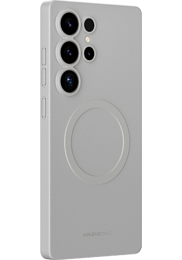 Galaxy Uyumlu S25 Ultra Kılıf Magsafe Uyumlu Amazingthing Minimal Air Serisi Kapak Titanyum - Gri