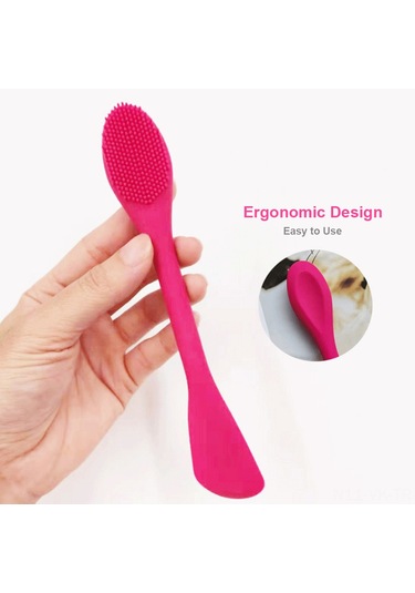 Vkemall Çift Uçlu Silikon Yüz Maskesi Fırçası - Yıkama Ve Masaj İçin Pratik Bakım Aracı