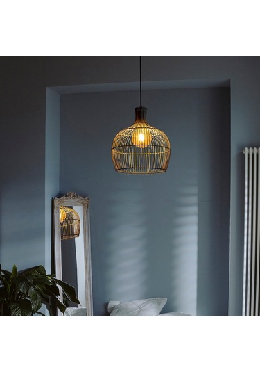 Pure Doğal Rattan Avize 40Cm