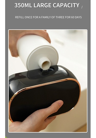 Xiaaokeji Sensörlü Sabunluk Otomatik Köpüren El Yıkama Dispenseri Siyah Siyah