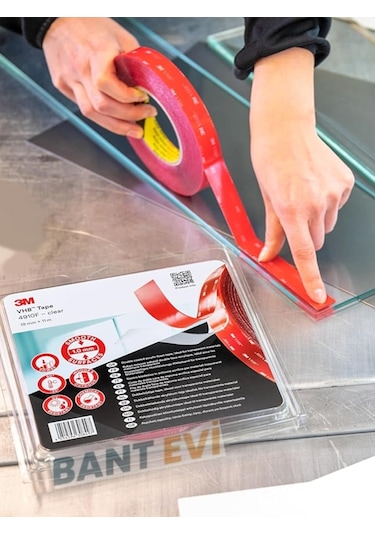 3m 4910f 40mmx2m Şeffaf Çift Taraflı Yüksek Montaj Bandı