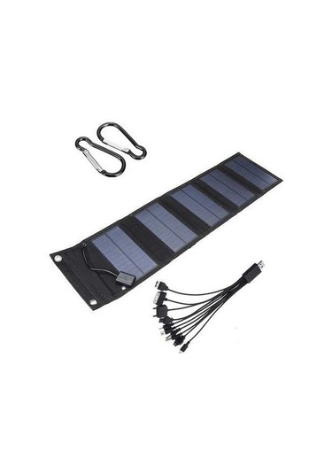 Pazly Monokristal Katlanabilir Güneş Paneli, Kablo İle Şarj Edilir, 70w, Ip65, Cep Telefonu, Tablet, Camp, Hiking, 650x185mm