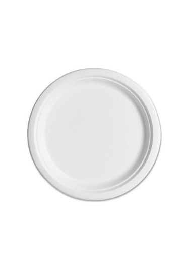 Roll-up Nature Ekolojik Karton Kağıt Parti Tek Kullanımlık Tabak - 22 Cm. - 25 Adetlik 1 Paket Beyaz