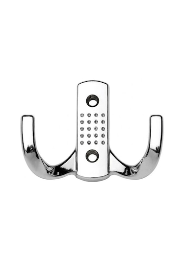 Wuvera Portmanto Askı Vestiyer Duvar Dolap Elbise Askısı Krom Metal Mobilya Kapı Askılığı Askılık Gümüş