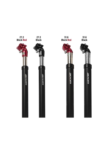 Zoom Alüminyum Alaşımlı Bisiklet Süspansiyon Koltuk Direği Dağ Mtb Yol Bisikleti Sabit Dişli Sele Direği - Siyah/27.2x350mm