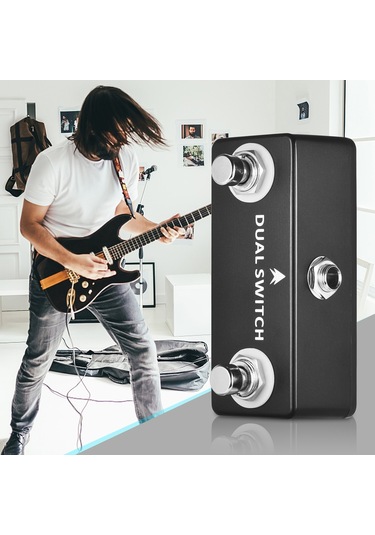 Moskyaudio Dual Swıtch Çift Ayak Pedalı Ayak Pedalı Siyah