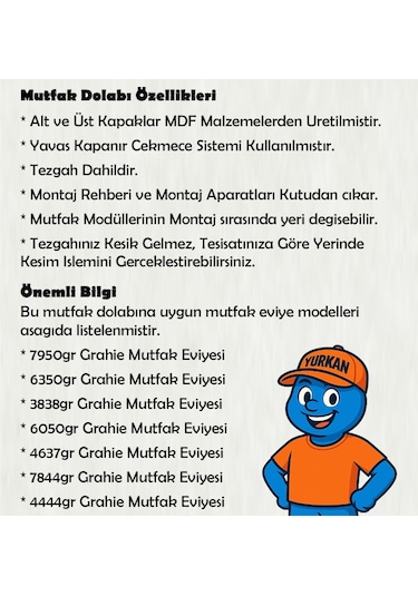 280 Cm Mutfak Dolabı Mdf Kapak Tezgah Dahil Yrkn280 99 Siyah