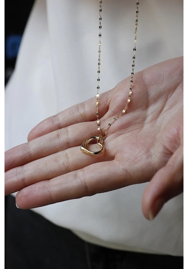 Diamine  14 Ayar Altın Kalp Kolye