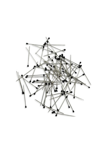 Toplu İğne Siyah 100 Adet - Eşarp Ve Şal İğnesi Çok Amaçlı Nişan Düğün Sünnet Takı İğnesi Siyah