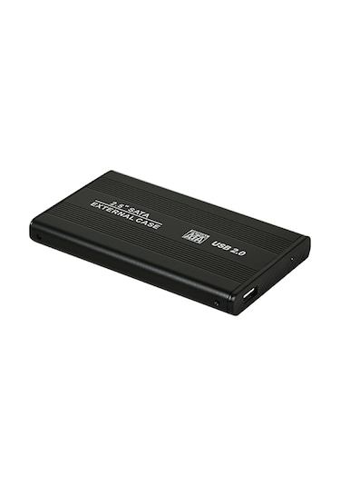 Jeemson 2.5 İnç Sata Usb2.0 Taşınabilir Disk Kutusu, Alüminyum Kasa, 480mbps Hız, Windows/mac Uyumlu, Siyah