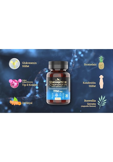 Gardener's Nutraliv Glukozamin Chondroitin Msm Hyaluronik Asit 30 Tablet