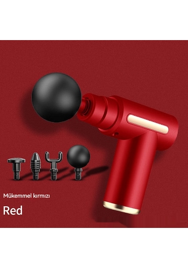 Jian Fan Elektrikli Fasya Tabancasımini Ev İterşimi Rahatlamak Kasıllı Servikal Masaj Mini Masaj Tabancasıkırmızı Kırmızı