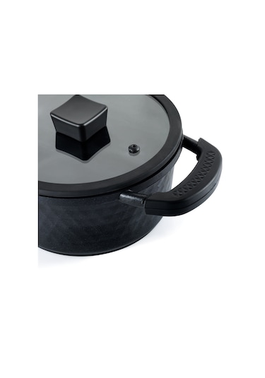 Schafer Hektor 3 Lü Döküm Tencere Seti 6 Parça-siyah Siyah