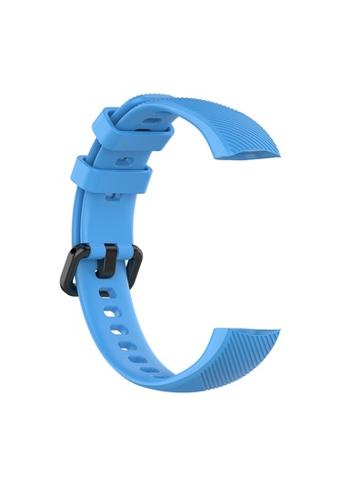 Hangfox Huawei Honor Band 4/5 İçin Silikon Su Geçirmez Değiştirilebilir Kordon - Mavi Çok Renkli