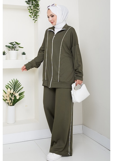 Biyeli Oysho İkili Takım 1608 - Haki Haki