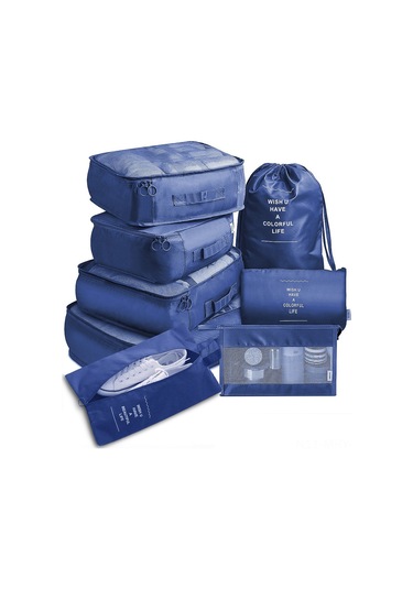 Monyee Seyahat Çanta Organizer Seti 8 Parça - Bej Renkli Kıyafet Sınıflandırma Çantaları - Ev Ve Seyahat İçin Kullanımı Kolay Dayanıklı Malzeme