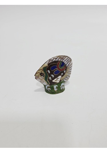 Antika Cloisonne Minyatür Balık 5,2x4,7cm 142