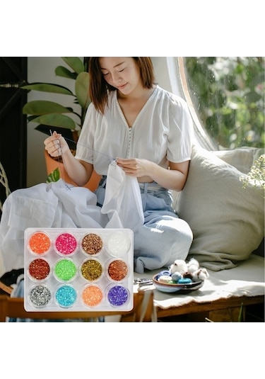 Ulzyvf Yapım Ve Takı Seti, Epoksi Dıy Kiti, Renkli Parça Malzemeleri Kiti, Geeroyoo Kalıplar Çok Renkli