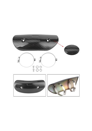 Lemestar Motosiklet Borusu Isil Koruma Kolu - Paslanmaz Celik - Isi Dayanikli - Evvelce Koruma - Evet Montaj Parcalari - Universal Uygulama Diğer