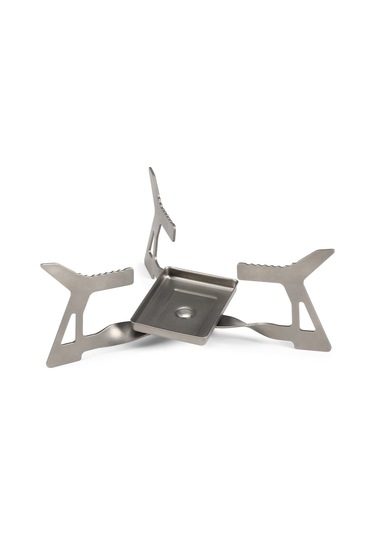 Monyee Titanyum Katı Alkol Çadır Ocağı - Hafif, Korozyon Direnci, Katlanabilir Desteği İle Outdoor Kamp, Yürüyüş, Survival Pişirme Gümüş