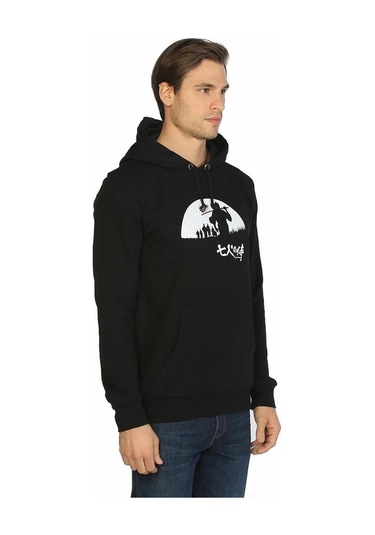 Bant Giyim - Seven Samurai Siyah Erkek Kapşonlu Sweatshirt
