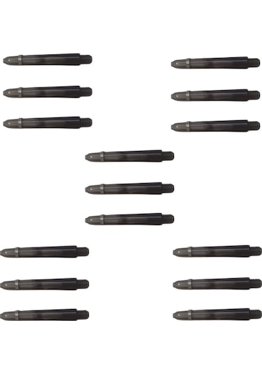 5 Set 15 Adet 35mm Siyah Şeffaf Polikarbon Pc Dart Shaft-şaft.