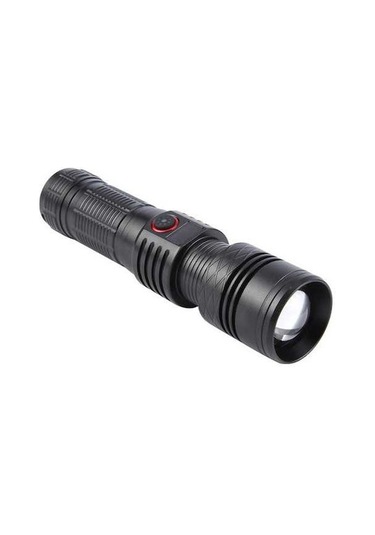 Novahub 816 20w Spot 2000lm Teleskopik Zoom Led El Feneri Siyah, En Yüksek Parlaklık Siyah