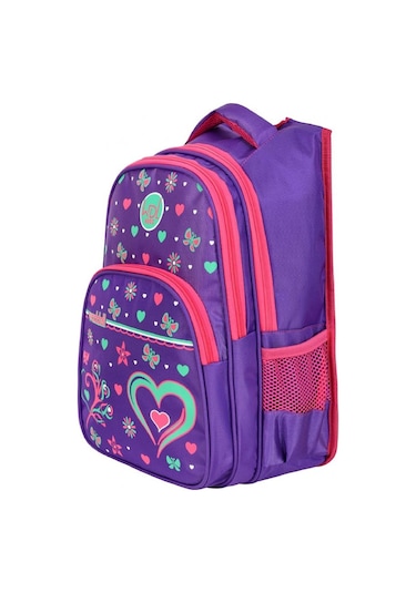 Waddell Çanta Mor Kalpli İlkokul Çantası - Waddell Bag Kız Okul S