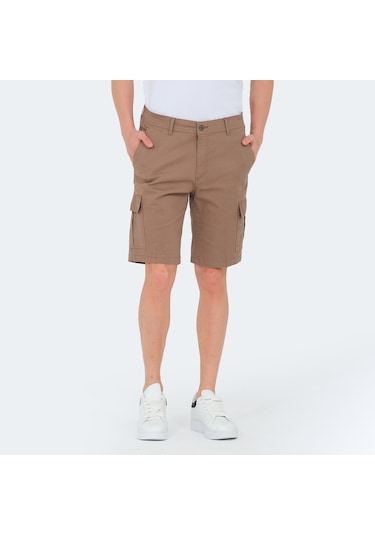 Slazenger EARNINGS Erkek Cepli Kargo Toprak Şort