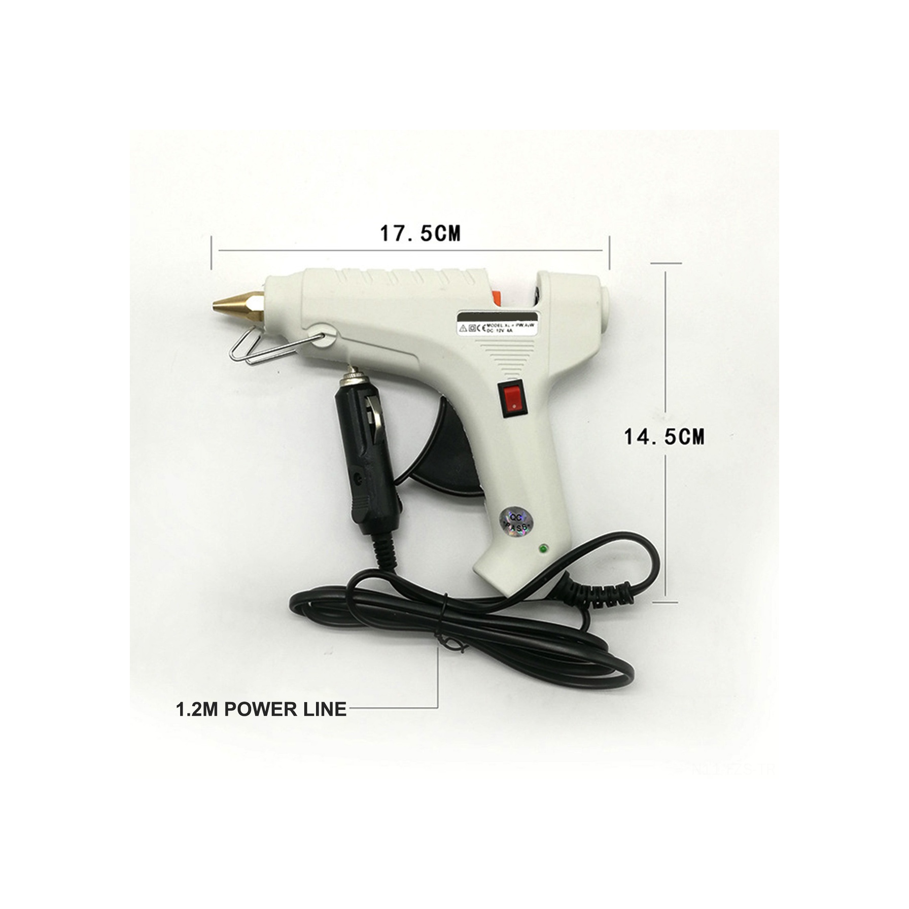 Fosenze 12v 40w Araçlı Isıtmalı Tutkal Makinası - 11mm Tutkal Çubuğu Uyumlu Plastik Beyaz Model