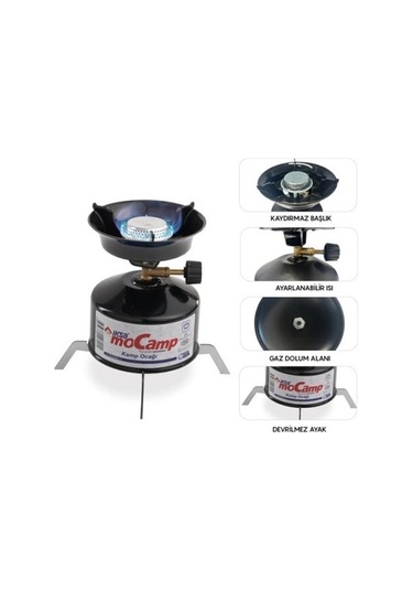 Ebitda Kamp Ocağı Seti Kırmızı-siyah - Hafif Ve Taşınabilir Kamp Pişirme Aleti Kırmızı - Siyah