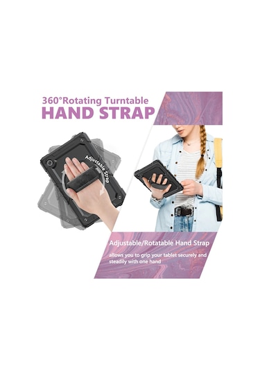 Samsung Galaxy Uyumlu Tab A9 Plus X210 X215 X216 Kılıf Defender Askılı Pars Case Fuji