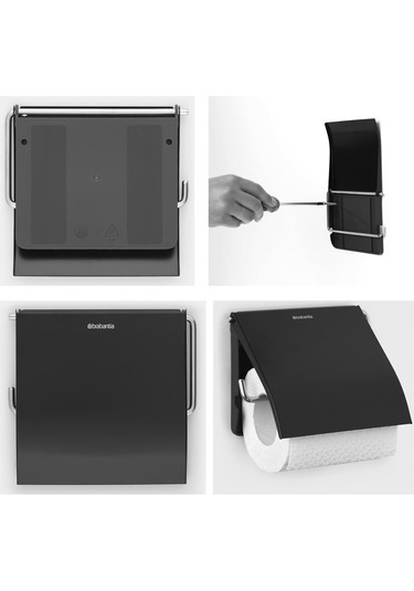 Brabantia Tuvalet Kağıtlık Mat Siyah 108600