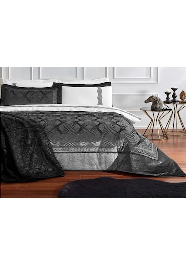 Özdilek 11 Parça Çeyiz Seti -velours Antrasit Antrasit