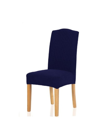 Lacivert Jakarlı Sandalye Kılıfı Spandex Streç Slipcovers Sandalye Sandalye Mutfak Yemek Odası Mutfak Düğün Ziyafet Için Kapakları