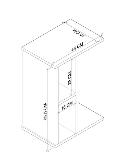 Vera Yan Sehpa , Servis Sehpası Traverten Mermer Desen