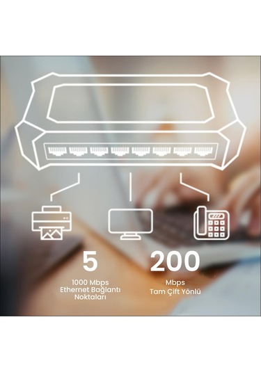 Cudy GS108D 10/100/1000M 8 Port Gigabit Yönetilemez Switch
