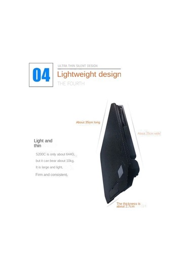 Nuoxi S200c Dizüstü Bilgisayar Sessiz Radyatör Çok Seviyeli Ayarlanabilir Metal Braket Taban Mavi