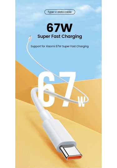 6a 67 W Süper Hızlı Şarj Usb Tip C Kablo Huawei P40 P30 Usb-c Telefon Veri 6a Cable 2m