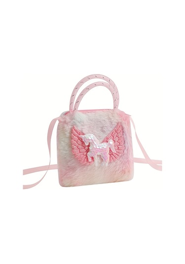 Şenlikli Çizgi Film Tüylü Kese: Hafif, Fermuarlı Ve Minikler İçin Mükemmel Pembe