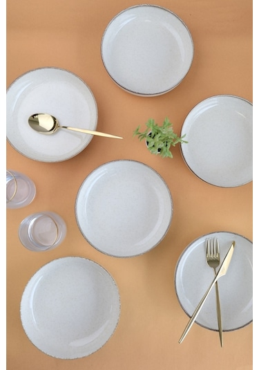 Kütahya Porselen Moderna Çukur Tabak Tarçın 20cm 6 Lı Diğer