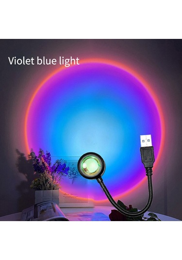 Kosona 360 Döner Boru Güneş Batımı Işığı - Yumuşak Renkli Projeksiyon, Usb Çalışır, Romanatik Ortam Aydınlatması, Fotoğraf Ve Canlı Yayın Arka Planı